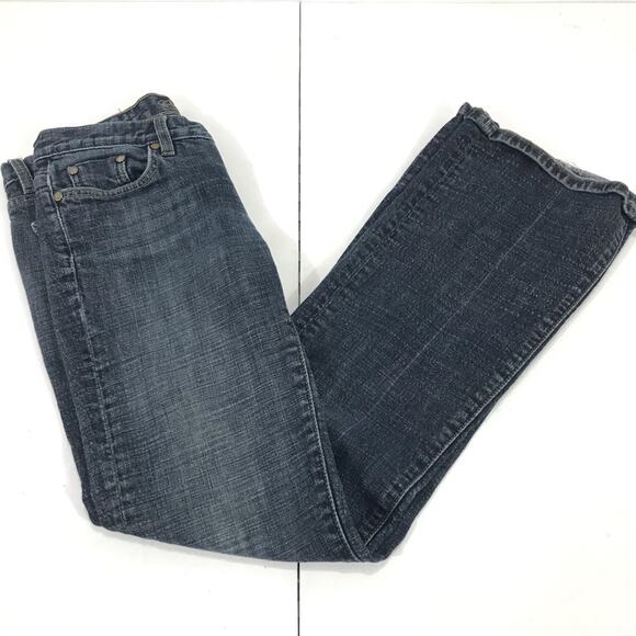 Bebe Carmen Interlk Bootcut Jeans Dark Blue Size 29 Petite - Picture 2 of 9